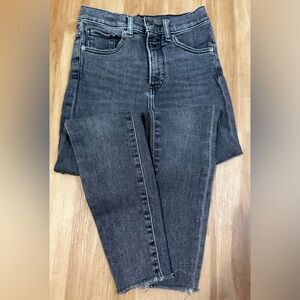 Express Dark Gray Women's Straight Leg Jeans